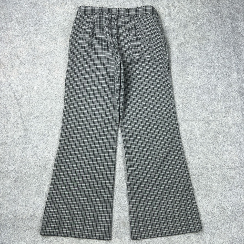 Isabella Bird Pants Womens 14 Gray Plaid Wide Leg Dress Trousers Anthropologie - Picture 6 of 13